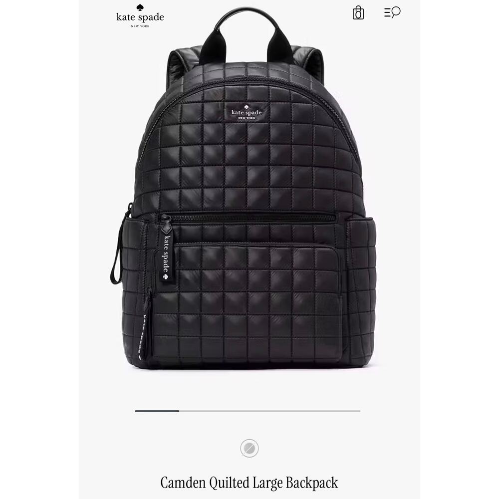 Kate Spade New York Black Camden Quilted Backpack NWT